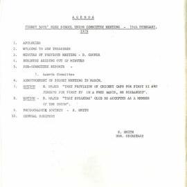 School Union Minutes, 1976