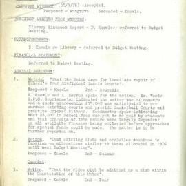 School Union Minutes, 1977