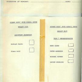 School Union Minutes, 1979