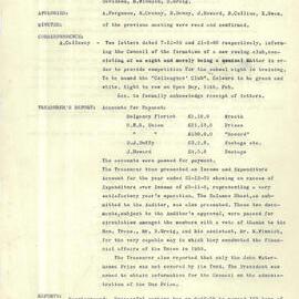 Sydney High School Old Boys Union Minutes, 1960