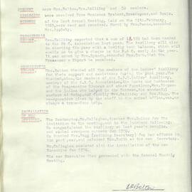 Parents and Citizens Association [Ladies] Auxiliary Minutes, 1970