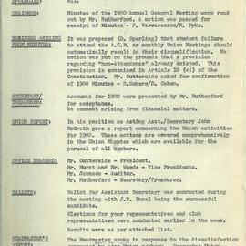 School Union Minutes, 1981