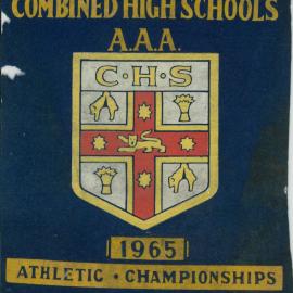 Combined High Schools Athletic Championships Pennant 1965