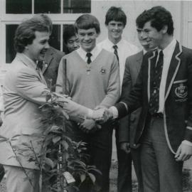 Planting cherry trees, 1984