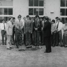 Planting cherry trees, 1984