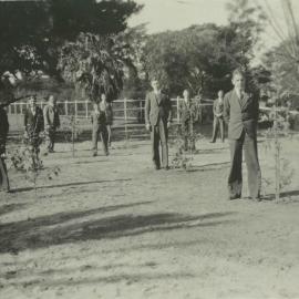 Landscaping the school grounds, 1936