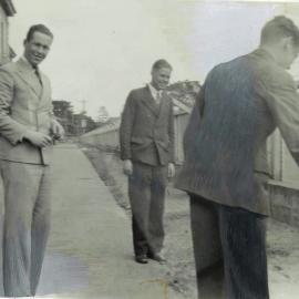 Landscaping the school grounds, 1936