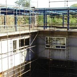 Construction of the senior study centre, 1995