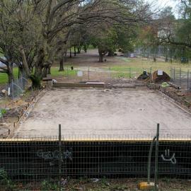 Construction of the cricket nets, 2006