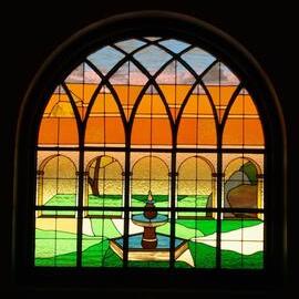 Stained glass in the main building, 2007
