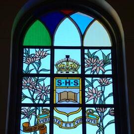 Stained glass in the main building, 2007