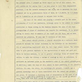 Headmaster's Report 1936