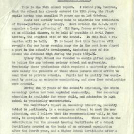 Headmaster's Report 1957