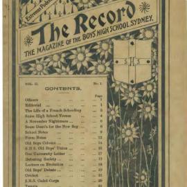 The Record, Vol 2 No 1, December 1910