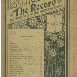 The Record, Vol 3 No 1, December 1911