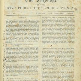 The Chronicle, Vol 1 No 2, March 1888