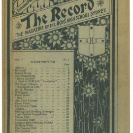 The Record, Vol 5 No 1, December 1913
