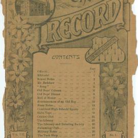 The Record, Vol 7 No 1, December 1915