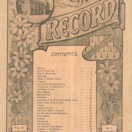 The Record, Vol 11 No 1, December 1919