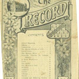 The Record, Vol 12 No 1, December 1920