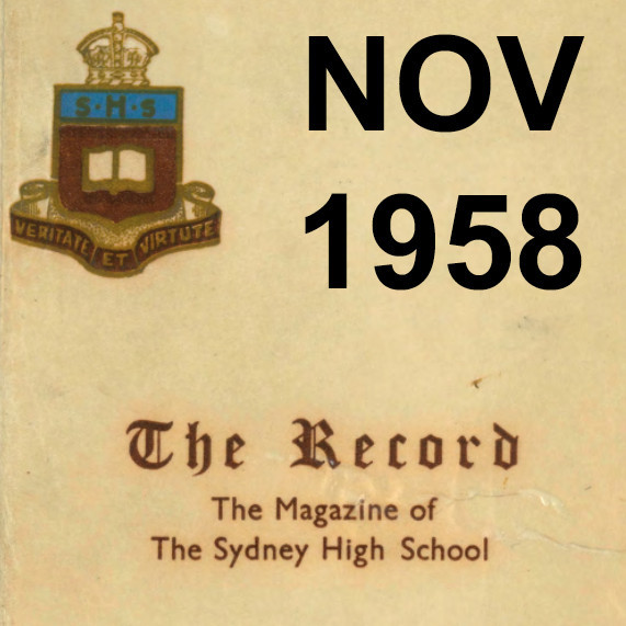 The Record, Vol 48, November 1958