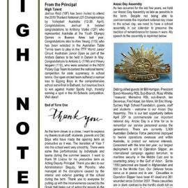High Notes, Vol 20 No 11, 12 April 2019
