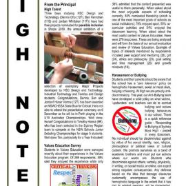 High Notes, Vol 20 No 36, 15 November 2019