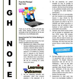 High Notes, Vol 21 No 9, 27 March 2020