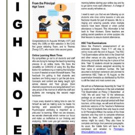 High Notes, Vol 22 No 22, 30 July 2021