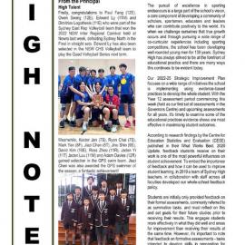 High Notes, Vol 23 No 9, 1 April 2022