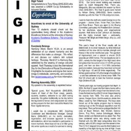 High Notes, Vol 25 No 7, 15 March 2024