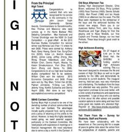 High Notes, Vol 16 No 3, 21 August 2015