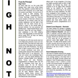 High Notes, Vol 16 No 6, 11 September 2015