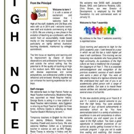 High Notes, Vol 16 No 8, 30 January 2015