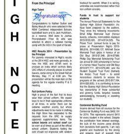High Notes, Vol 16 No 30, 8 May 2015