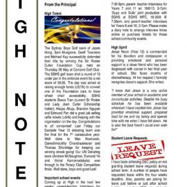 High Notes, Vol 16 No 34, 5 June 2015