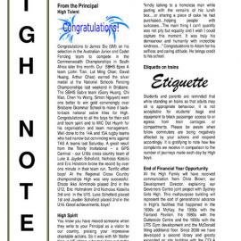 High Notes, Vol 16 No 36, 19 June 2015