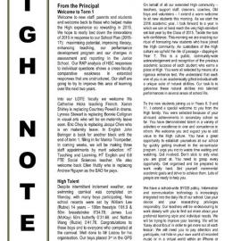 High Notes, Vol 17 No 1, 5 February 2016