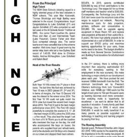 High Notes, Vol 17 No 7, 18 March 2016