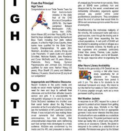 High Notes, Vol 17 No 20, 1 July 2016