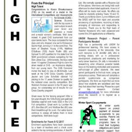 High Notes, Vol 17 No 24, 12 August 2016