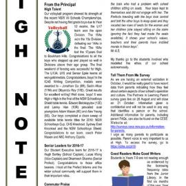 High Notes, Vol 17 No 26, 26 August 2016