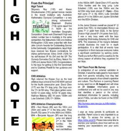 High Notes, Vol 17 No 29, 16 September 2016