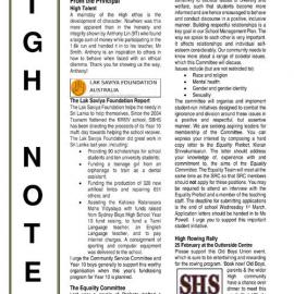 High Notes, Vol 18 No 3, 17 February 2017