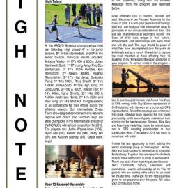 High Notes, Vol 19 No 31, 28 September 2018