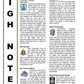 High Notes, Vol 11 No 6, 5 March 2010