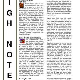 High Notes, Vol 11 No 23, 30 July 2010