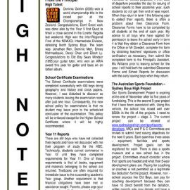 High Notes, Vol 11 No 36, 12 November 2010