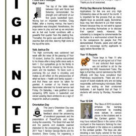 High Notes, Vol 11 No 37, 19 November 2010