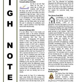 High Notes, Vol 11 No 40, 10 December 2010
